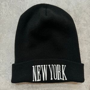 Vintage New York Beanie Cap Embroidered OSFA